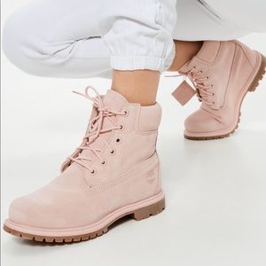 Timberland pink 6inch  premium suede boots